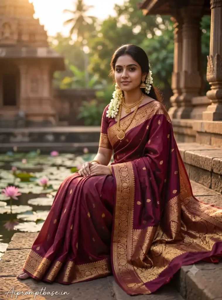 Banarasi Silk Saree AI Photo Prompt