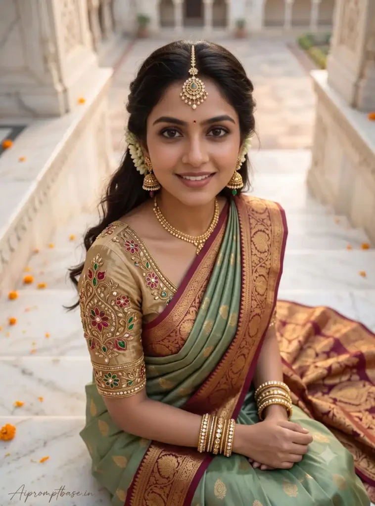 Banarasi Silk Saree AI Photo Prompt