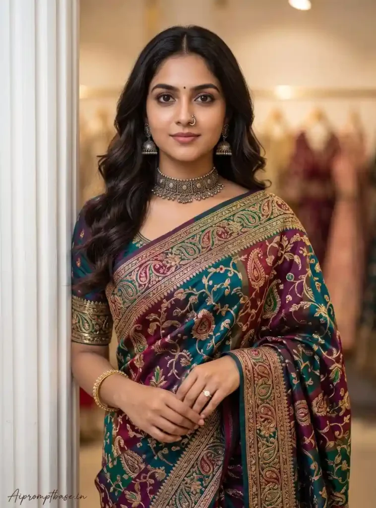 Banarasi Silk Saree AI Photo Prompt