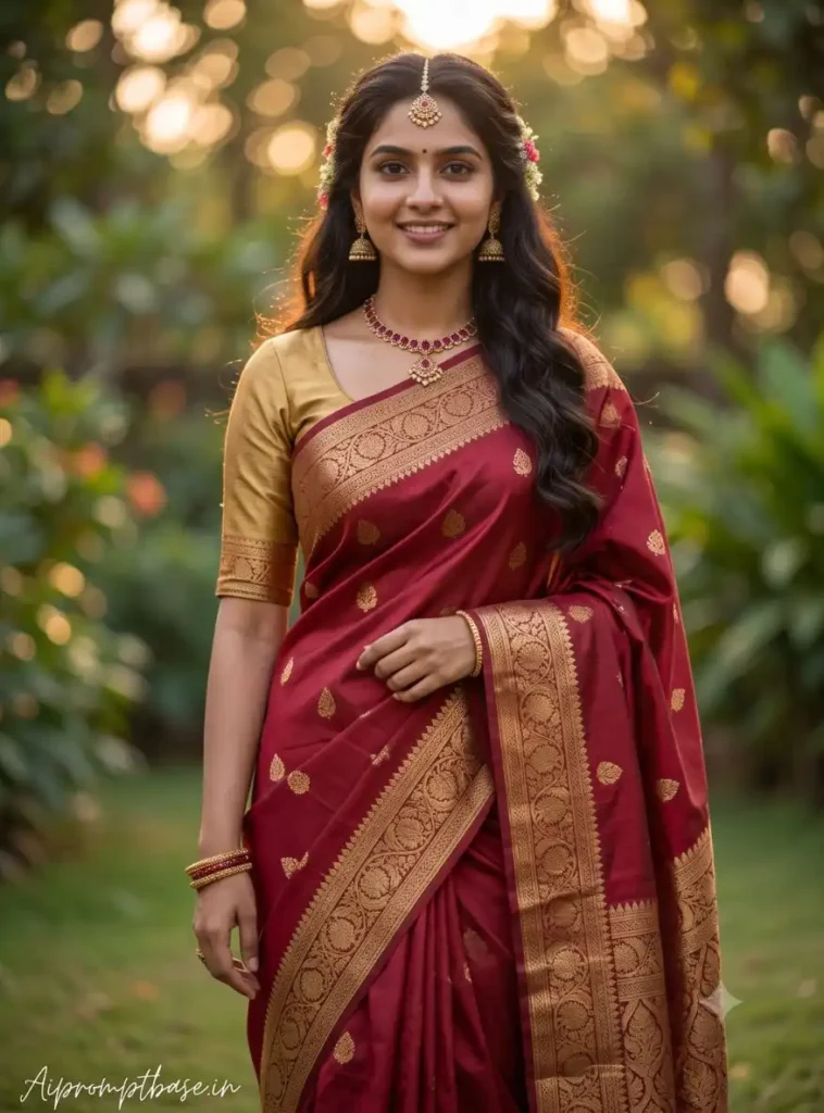 Banarasi Silk Saree AI Photo Prompt