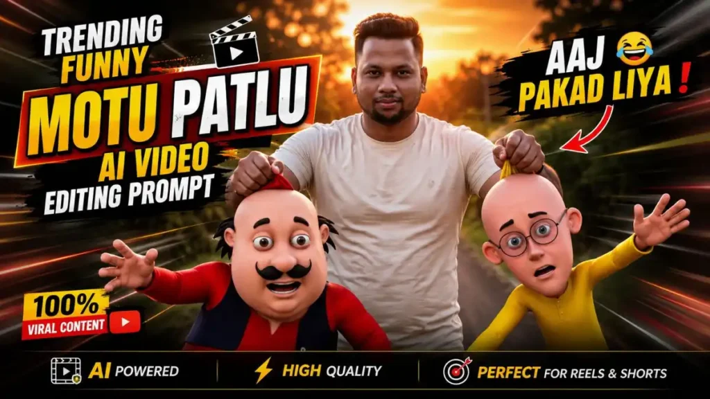 Funny Motu Patlu AI Video Editing Prompt