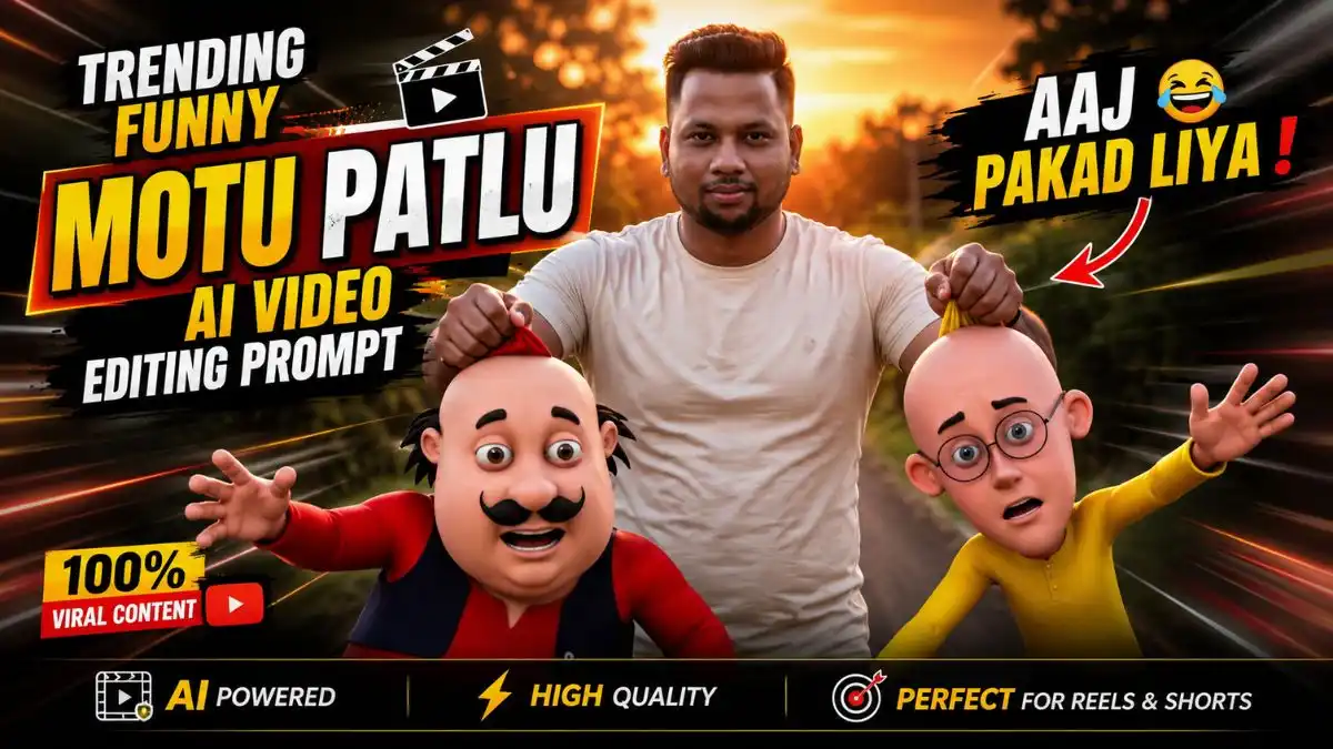 Funny Motu Patlu AI Video Editing Prompt