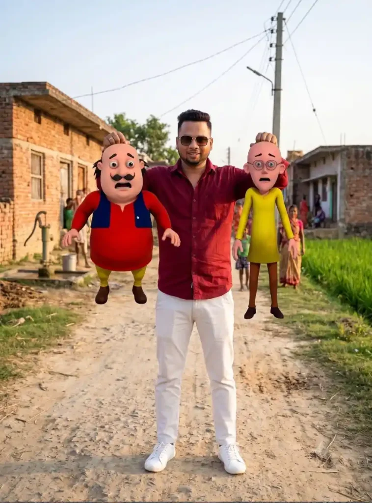 Funny Motu Patlu AI Video Editing Prompt