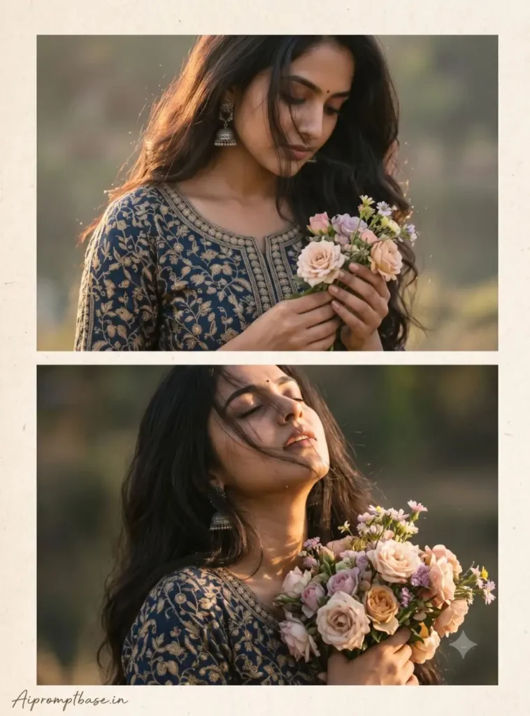 Girls Cinematic Vertical Collage Portrait Prompts