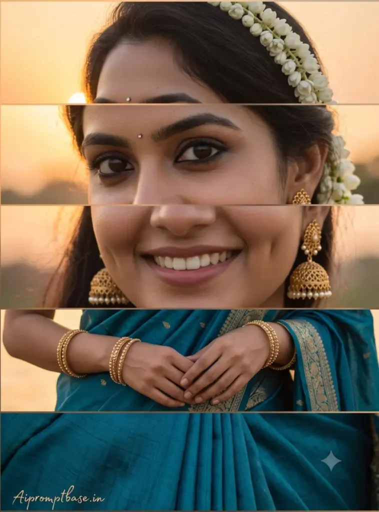 Girls Cinematic Vertical Collage Portrait Prompts
