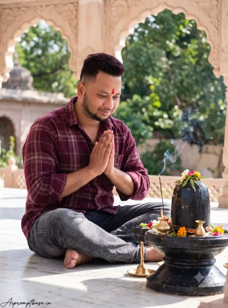 Mahadev Shivling AI Photo Prompt