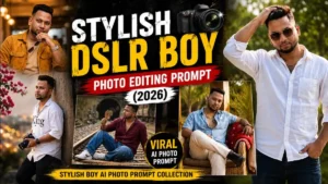 Stylish DSLR Boy Photo Editing Prompt