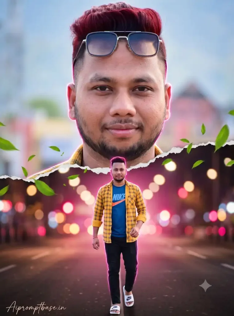 Torn Paper Effect Double Exposure AI Editing Prompt