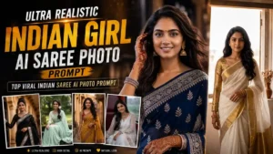 Ultra Realistic Indian Girl AI Saree Photo Prompt