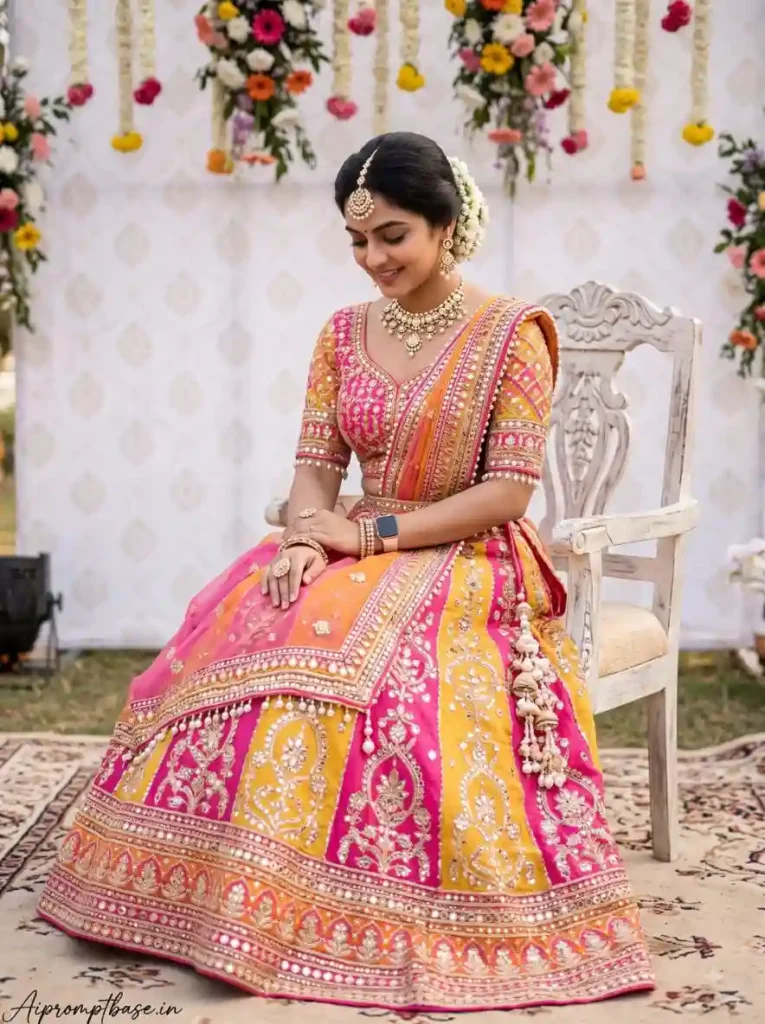 Girls Lehenga AI Photo Editing Prompt
