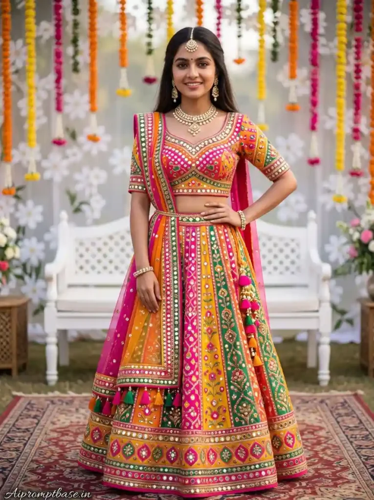 Girls Lehenga AI Photo Editing Prompt