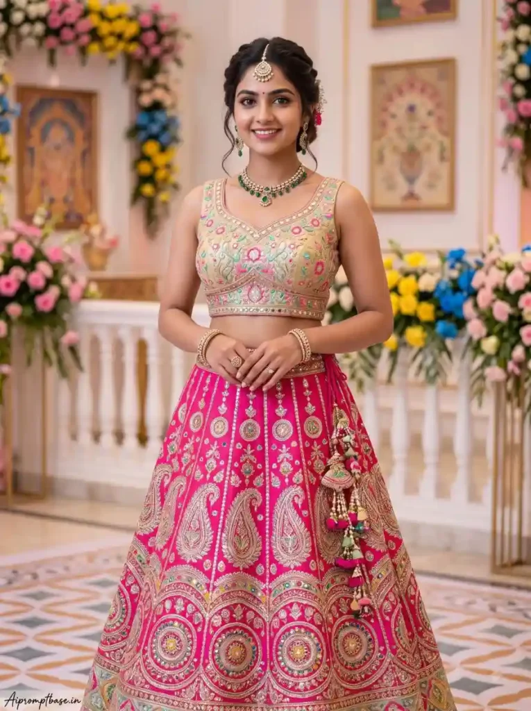 Girls Lehenga AI Photo Editing Prompt
