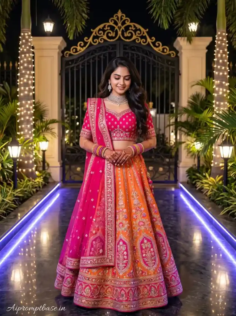 Girls Lehenga AI Photo Editing Prompt