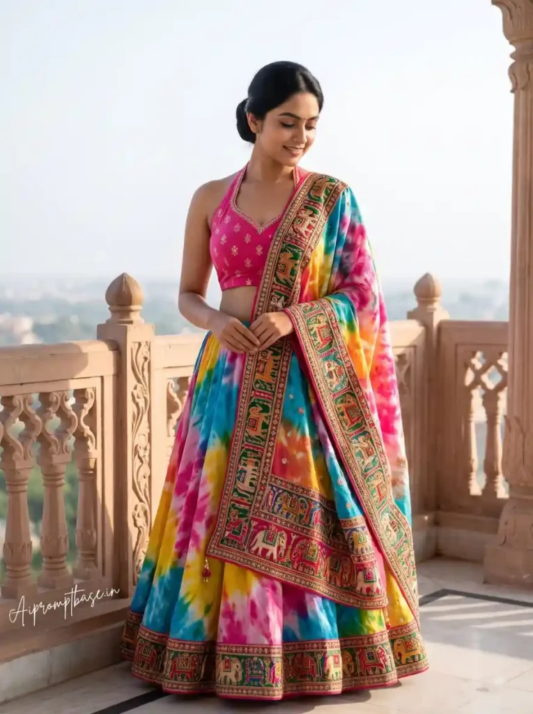 Girls Lehenga AI Photo Editing Prompt