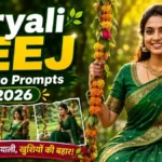 Haryali Teej AI Photo Prompt