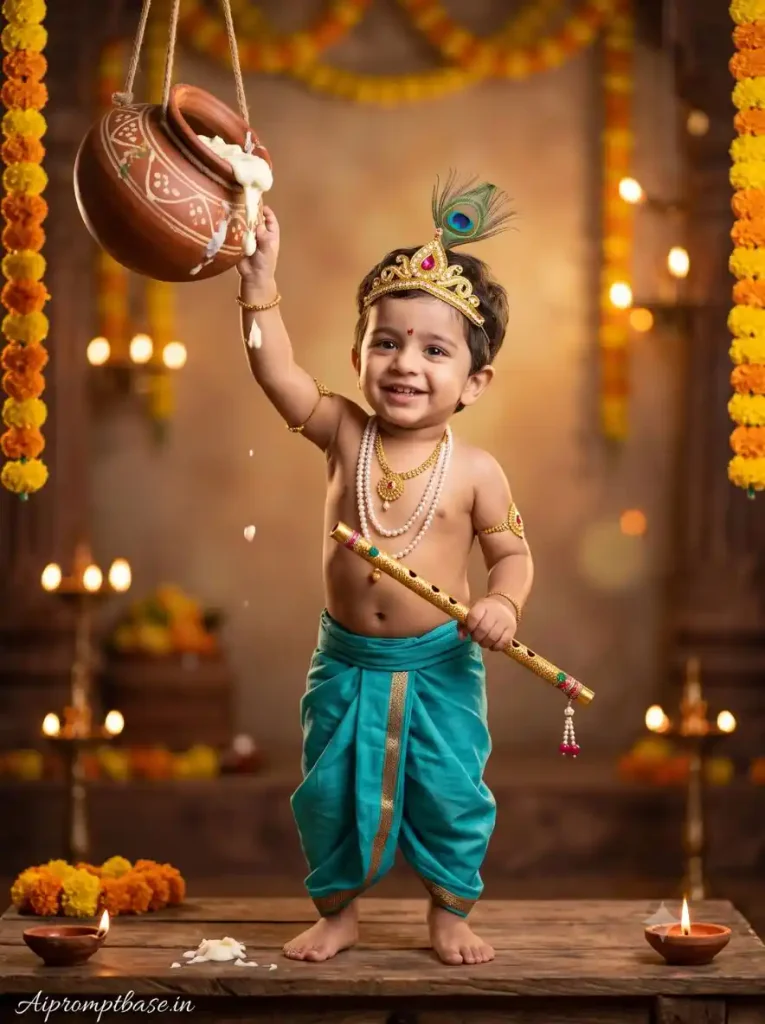 Krishna Janmashtami AI Photo Prompt