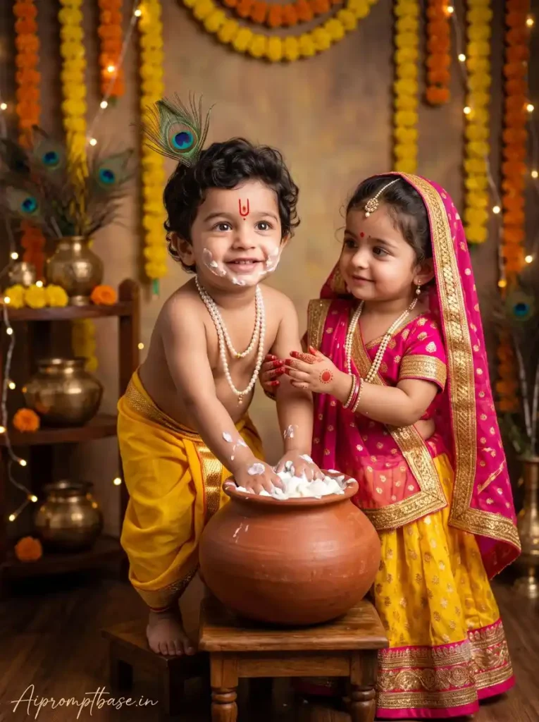 Krishna Janmashtami AI Photo Prompt