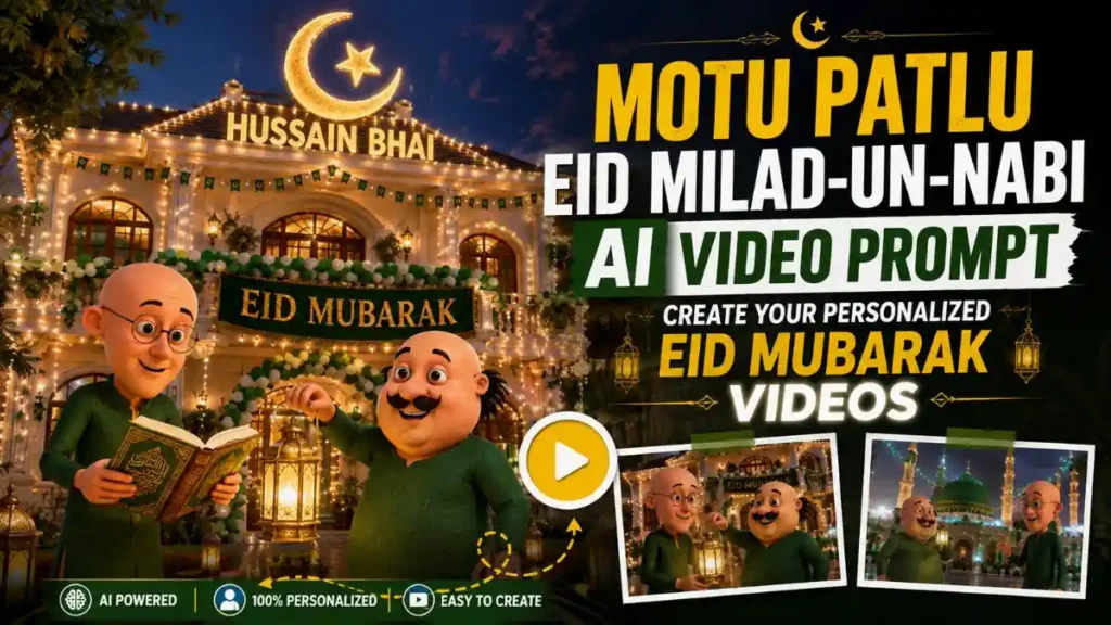 Motu Patlu Eid Milad-un-Nabi AI Video Prompt