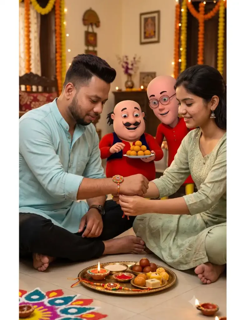 Motu Patlu Raksha Bandhan AI Video Prompt
