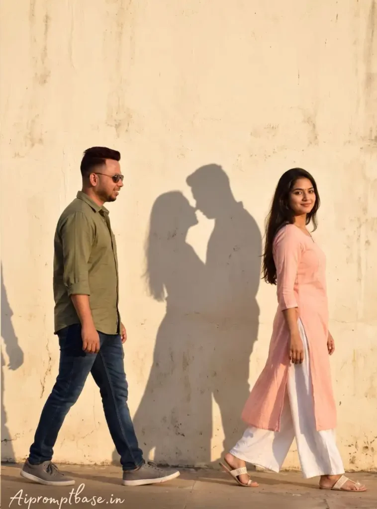 Viral Couple Shadow Art AI Photo Prompt