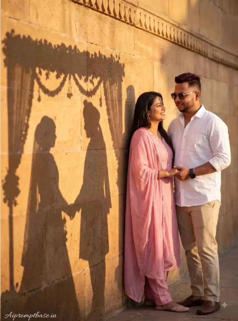 Viral Couple Shadow Art AI Photo Prompt