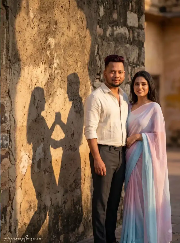 Viral Couple Shadow Art AI Photo Prompt