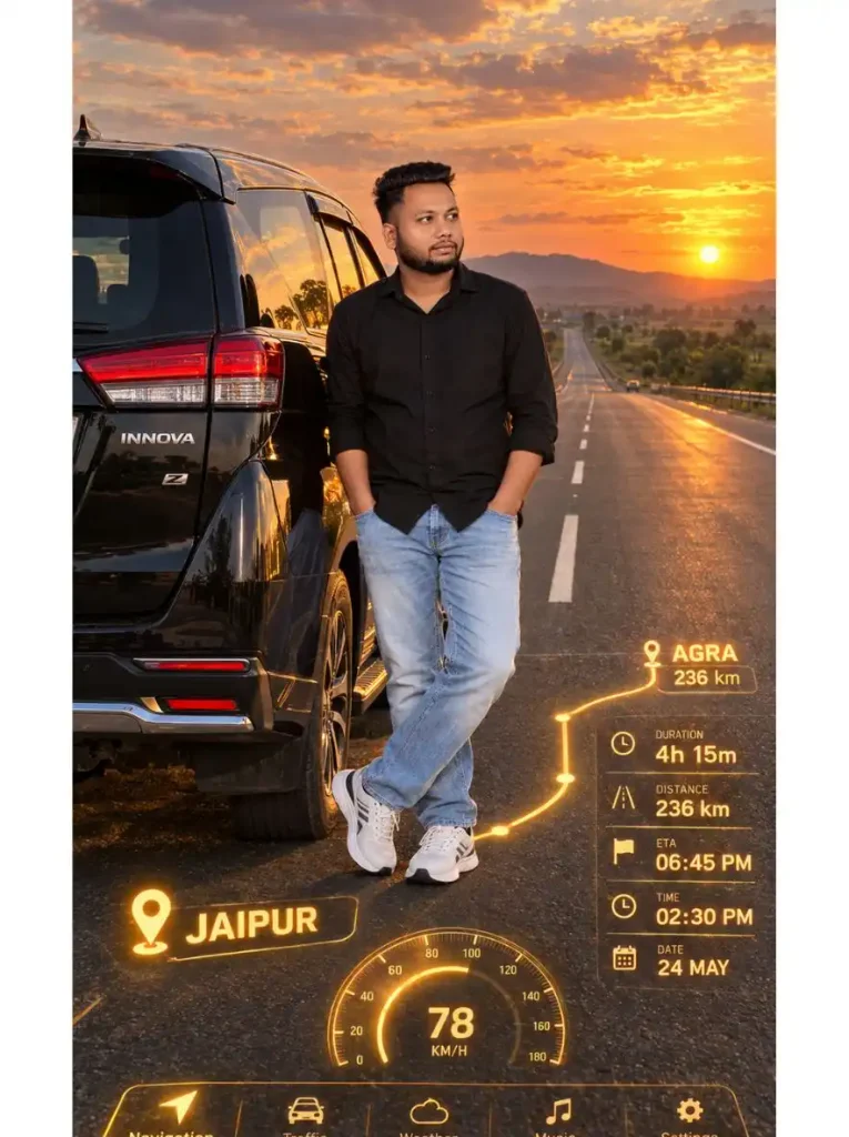 Car & Bike Route Destination AI Photo Editing Prompt