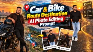 Car & Bike Route Destination AI Photo Editing Prompt