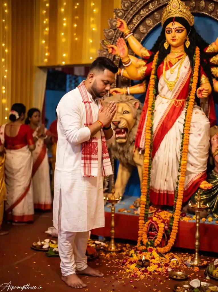 Durga Puja AI Photo Editing Prompt