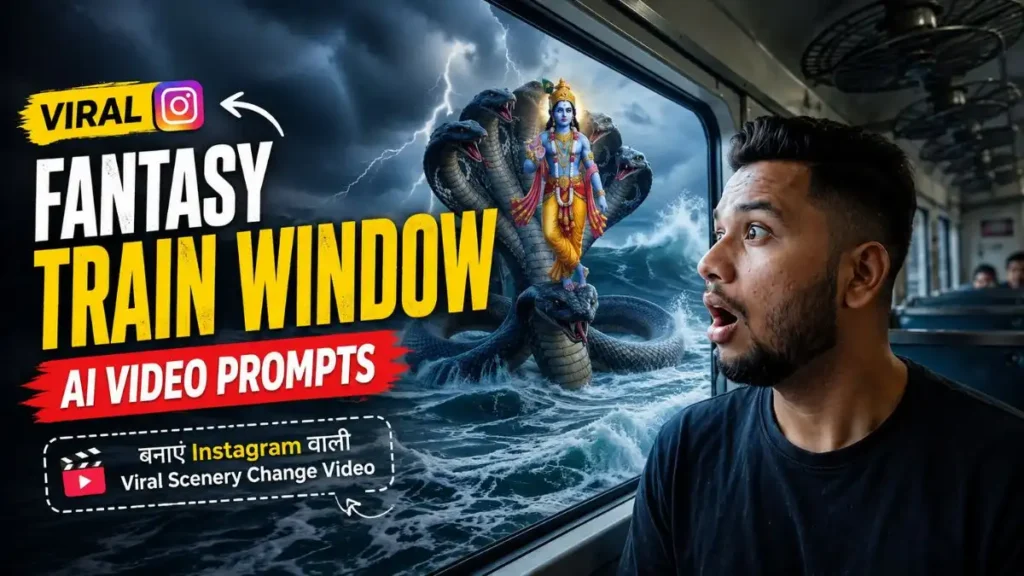 Fantasy Train Window AI Video Prompt
