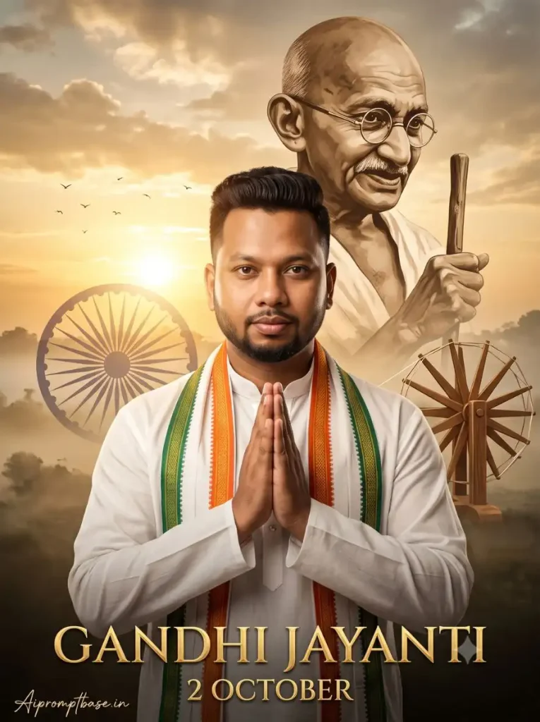 Gandhi Jayanti AI Photo Editing Prompt
