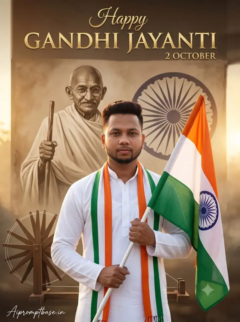 Gandhi Jayanti AI Photo Editing Prompt