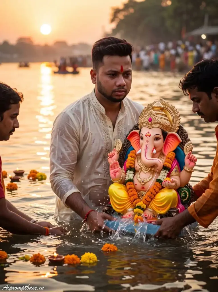 Ganpati Visarjan AI Photo Editing Prompt