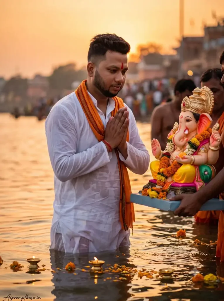 Ganpati Visarjan AI Photo Editing Prompt