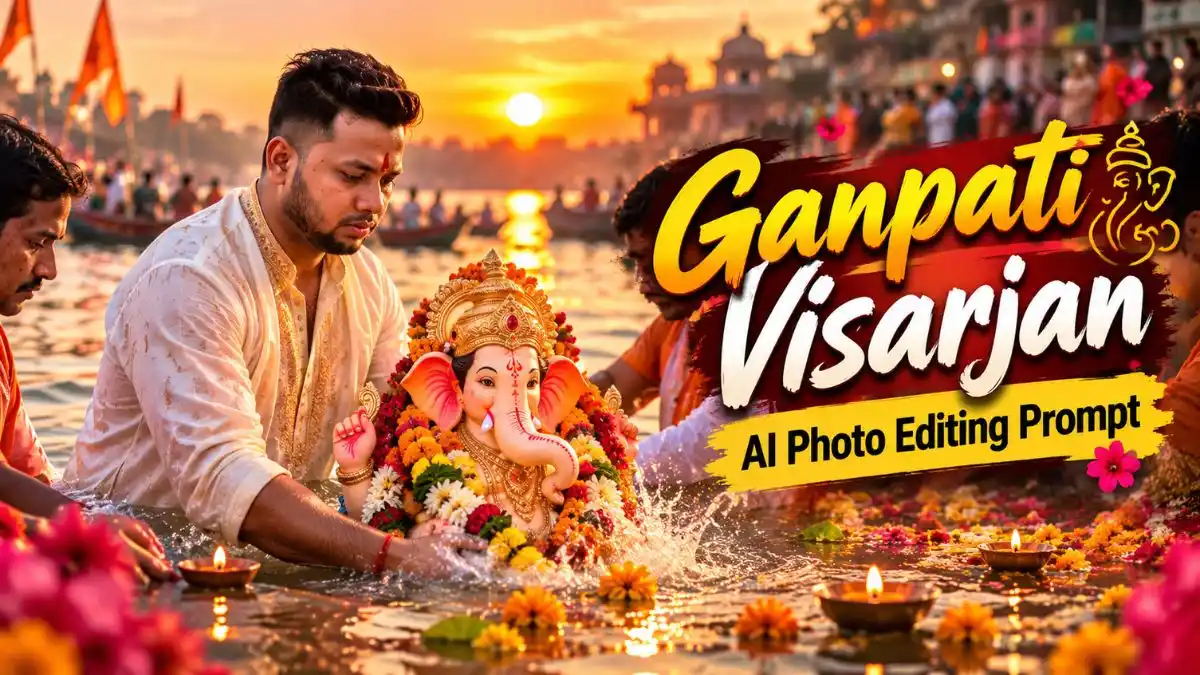 Ganpati Visarjan AI Photo Editing Prompt