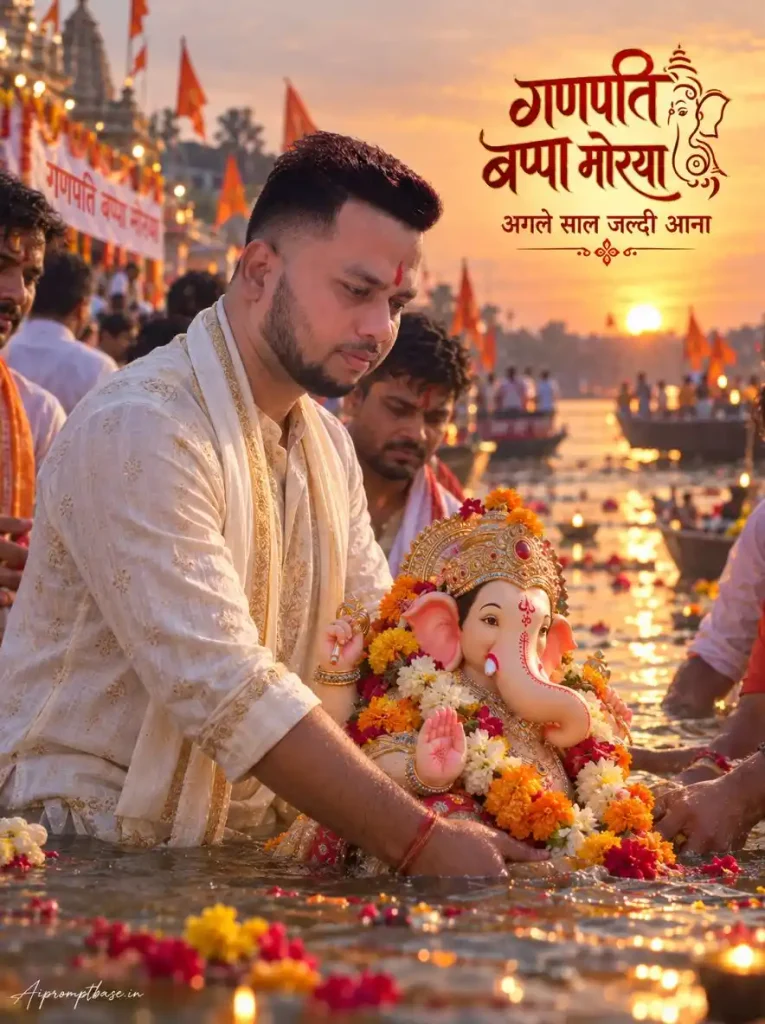 Ganpati Visarjan AI Photo Editing Prompt