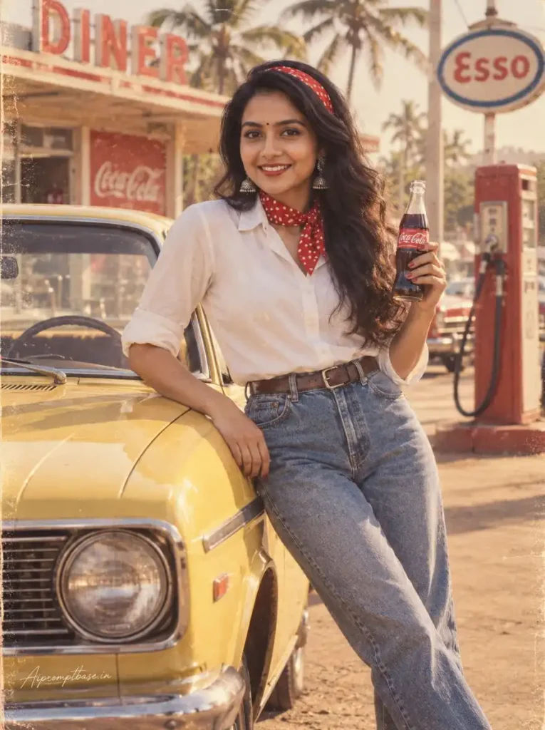 Girls 80s Look AI Photo Editing Prompt