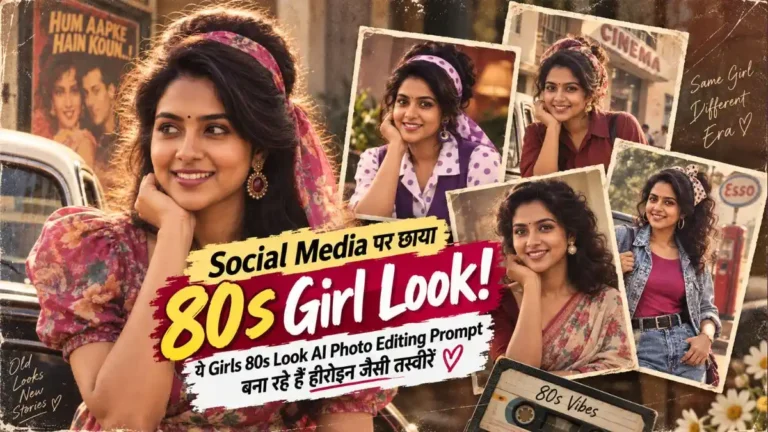 Girls 80s Look AI Photo Editing Prompt