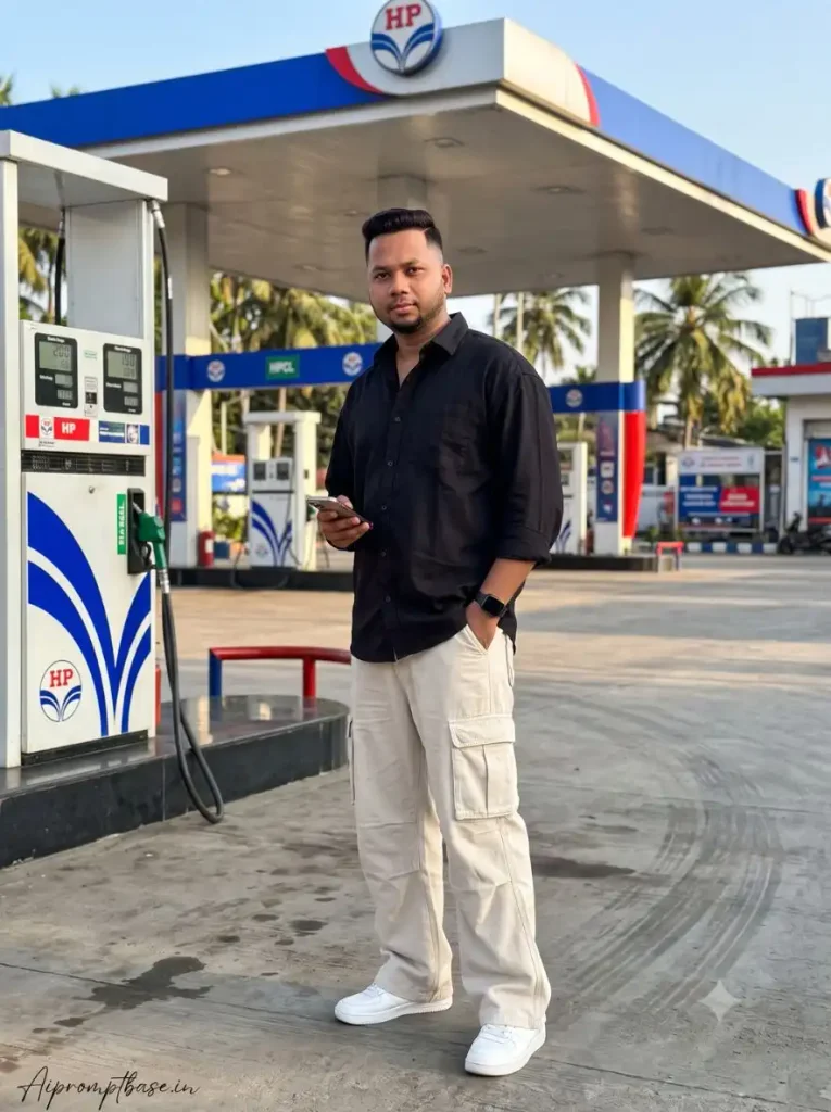 Petrol Pump AI Photo Editing Prompt