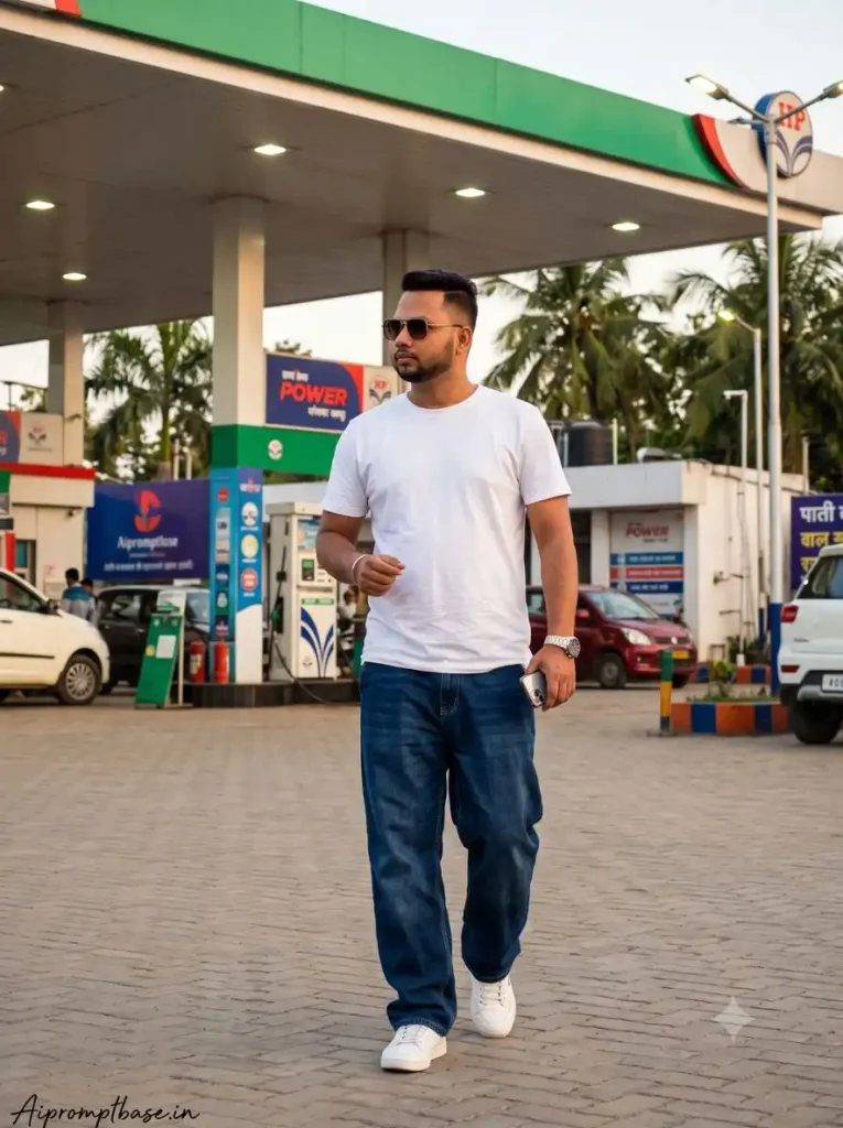 Petrol Pump AI Photo Editing Prompt