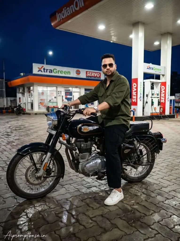 Petrol Pump AI Photo Editing Prompt