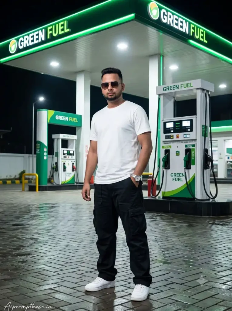 Petrol Pump AI Photo Editing Prompt