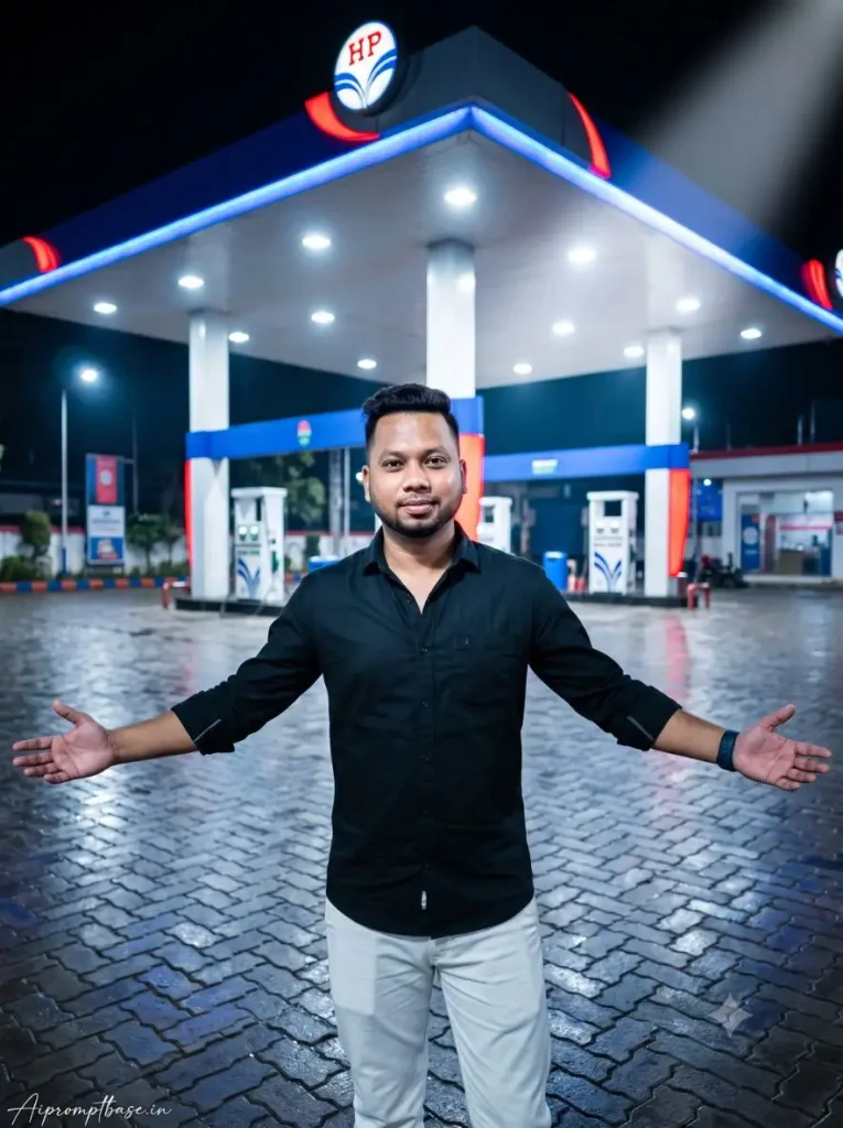 Petrol Pump AI Photo Editing Prompt