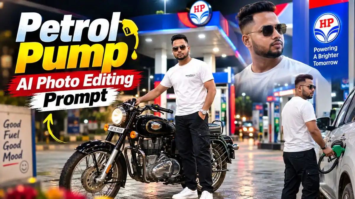 Petrol Pump AI Photo Editing Prompt