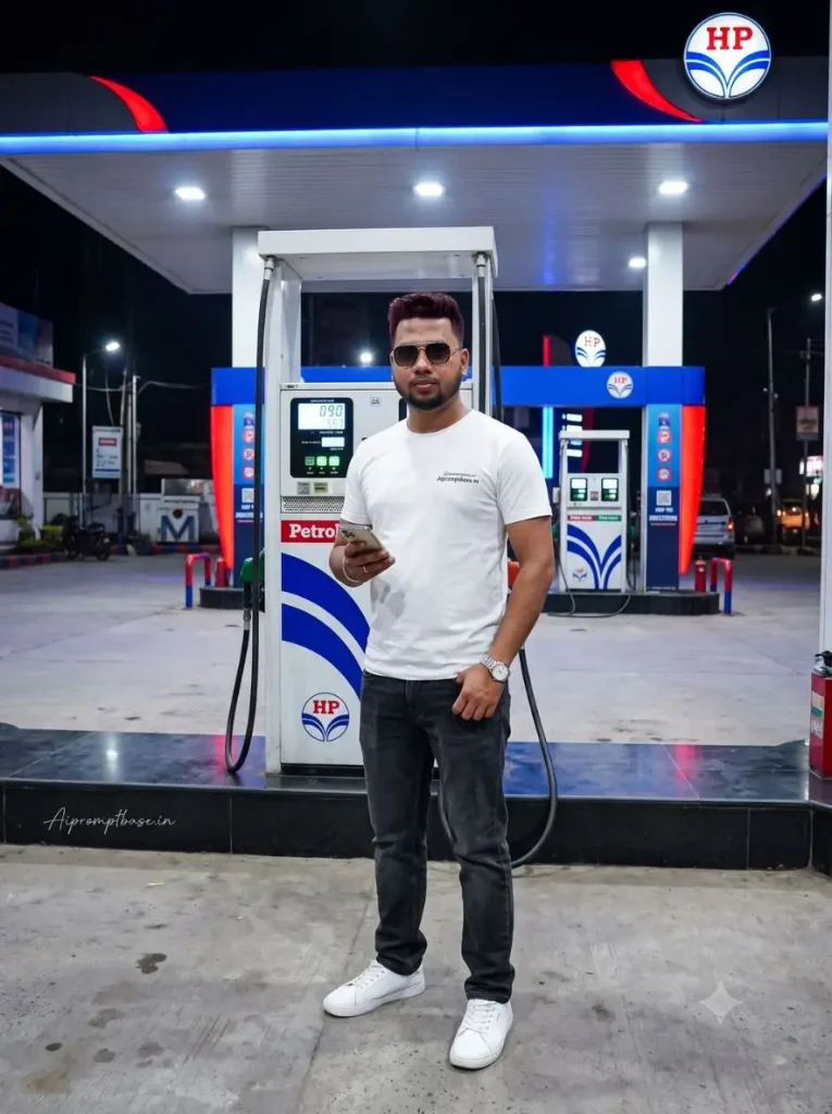 Petrol Pump AI Photo Editing Prompt
