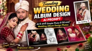 Trending Wedding Album Design AI Prompt
