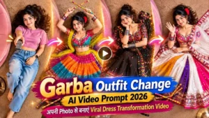 Garba Outfit Change AI Video Prompt