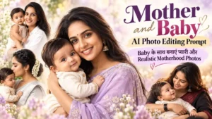 Mother and Baby AI Photo Editing Prompt: Baby के साथ बनाएं प्यारी और Realistic Motherhood Photos