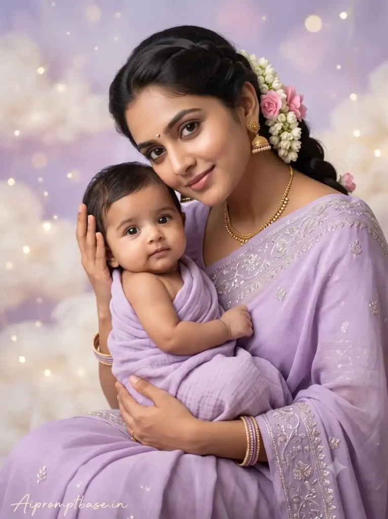 Mother and Baby AI Photo Editing Prompt