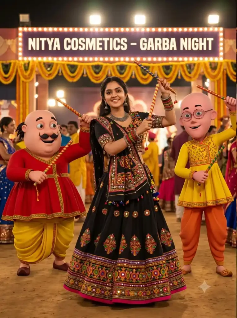 Motu Patlu Garba AI Video Prompt